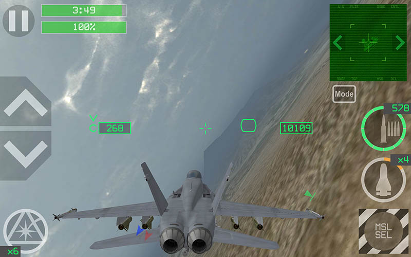 In-game screenshot of fighter jet from Strike Fighters